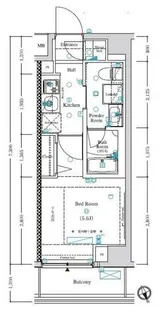 AXASレジデンス目黒東【2階】の間取り