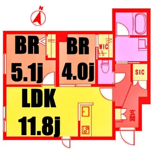 フルール【1階】の間取り