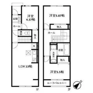 埼玉県さいたま市西区大字宝来【アパート】の間取り
