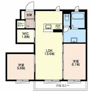アザレア A【2階】の間取り