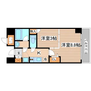 コンフォートEXE新田ステーション【5階】の間取り