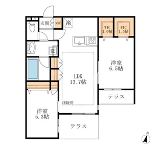 Paddington【1階】の間取り