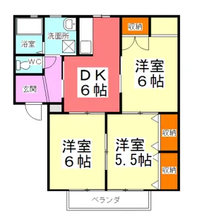 山形県山形市山家町2【アパート】の間取り