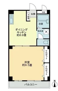 フィネス新開【3階】の間取り