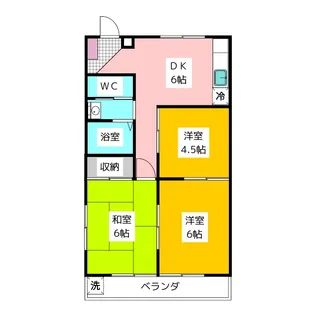 ハイゴールドマンション【1階】の間取り