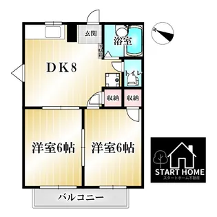 ファミーユ笠木A【2階】の間取り