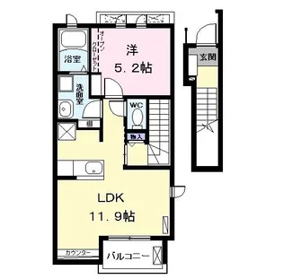 フェリシエ(felicie)【2階】の間取り