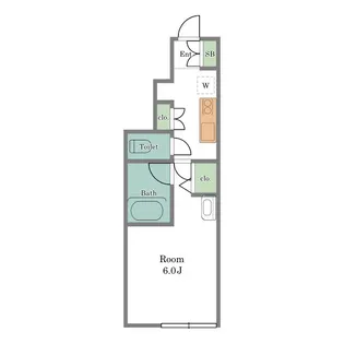 クレドメゾン山王【1階】の間取り