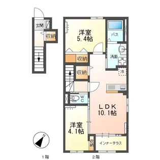 リバティーコートH&MV【2階】の間取り