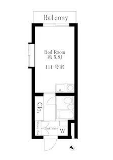 プリンセスライン幡ヶ谷【1階】の間取り