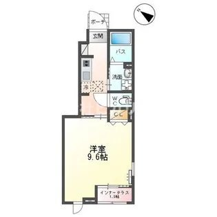 【角部屋・鉄骨】ツインクル コモII【1階】の間取り