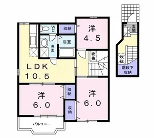 東京都八王子市西片倉2【アパート】の間取り