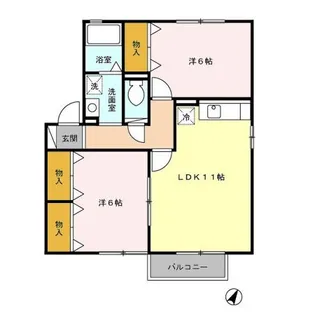 ドミール大口 C【1階】の間取り