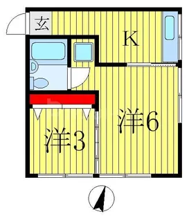 八千代荘【2階】の間取り