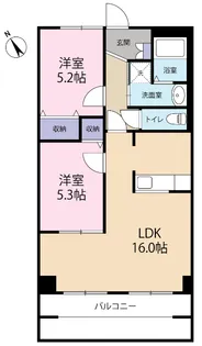エスペランサひなた(南東側)【1階】の間取り