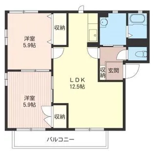 ロイヤルハイツ 2 B【2階】の間取り