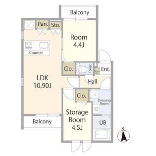 ルミエール上北沢【2階】の間取り