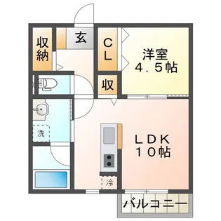 カーサバレンシア津新町【2階】の間取り