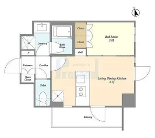 フレシア赤塚新町【4階】の間取り