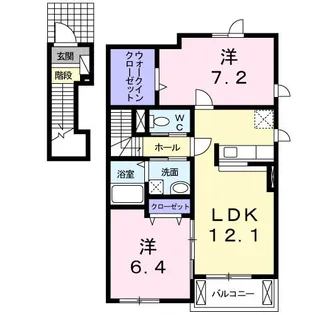 カサソレアーダ II【2階】の間取り