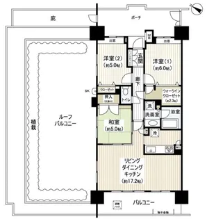 クレストフォルム東京アクアグランディオ【11階】の間取り