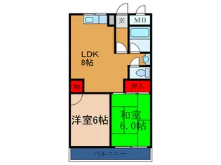 第三マンション北【2階】の間取り