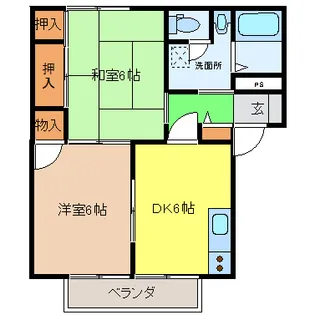 コージーコートA棟【1階】の間取り