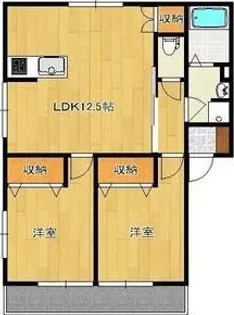 クイーンハイツ G【2階】の間取り