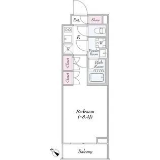 レガリス池尻大橋【2階】の間取り