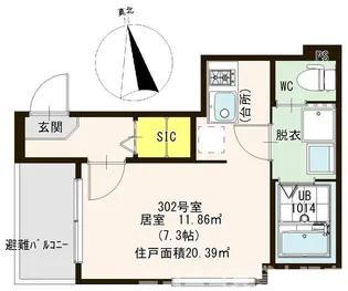 ハーモニーテラスサンクサン【2階】の間取り
