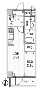 シーズンフラッツ押上テラス【3階】の間取り