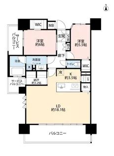レーベン熊本駅レクシア【15階】の間取り