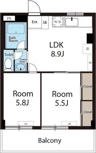 リエス中町【1階】の間取り