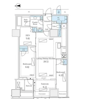 三田ガーデンヒルズ イーストヒル【13階】の間取り