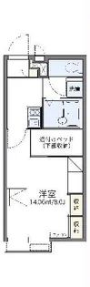 レオパレスプロヴァンス日永【2階】の間取り