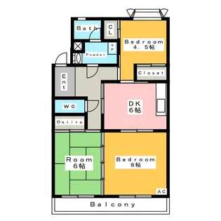 CoCo金蔵 A【1階】の間取り