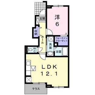 ピュアシス若松【1階】の間取り
