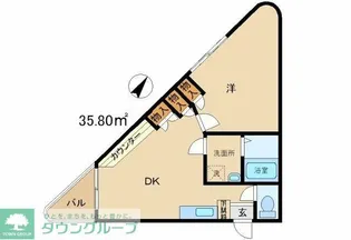 グンケン第2コーポ【3階】の間取り
