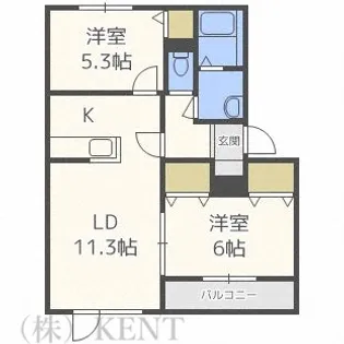 ペアシティB【1階】の間取り