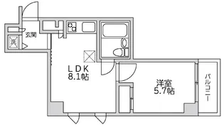 レジディア日本橋人形町【5階】の間取り