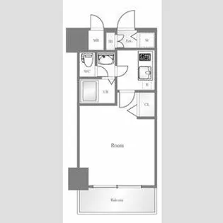メゾン・ド・ヴィレ日本橋浜町【4階】の間取り