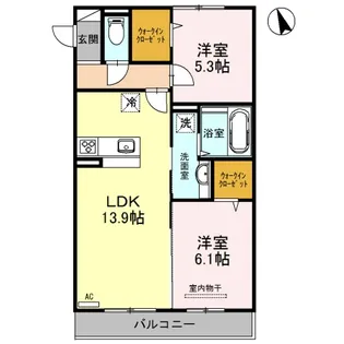 ボヌール【2階】の間取り