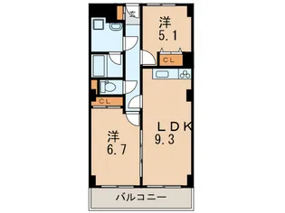 ハイツ竹早【5階】の間取り