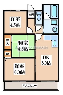 パラツィーナ小阪【4階】の間取り