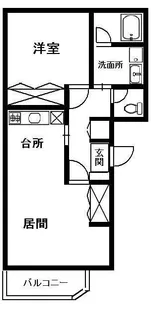 マンション佐蔵【1階】の間取り