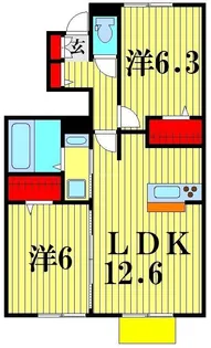 グランデ B棟【1階】の間取り