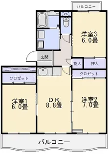 グランシャリオ【3階】の間取り