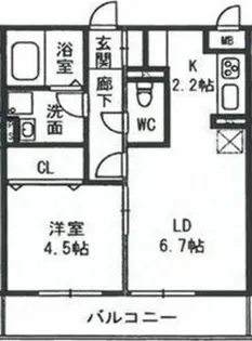 クレールV【1階】の間取り