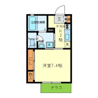 ハイツクレイン【1階】の間取り