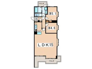 ゼフィル白楽【1階】の間取り